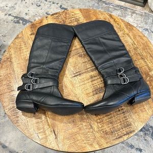 Dolce Vita below the knee black boots with buckles, size 7.5